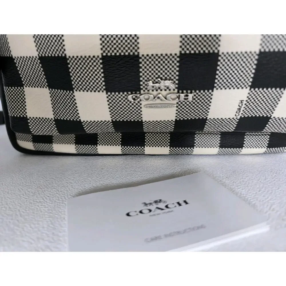 Coach Medium Charlie Backpack With Gingham Print - F38949-NWOT